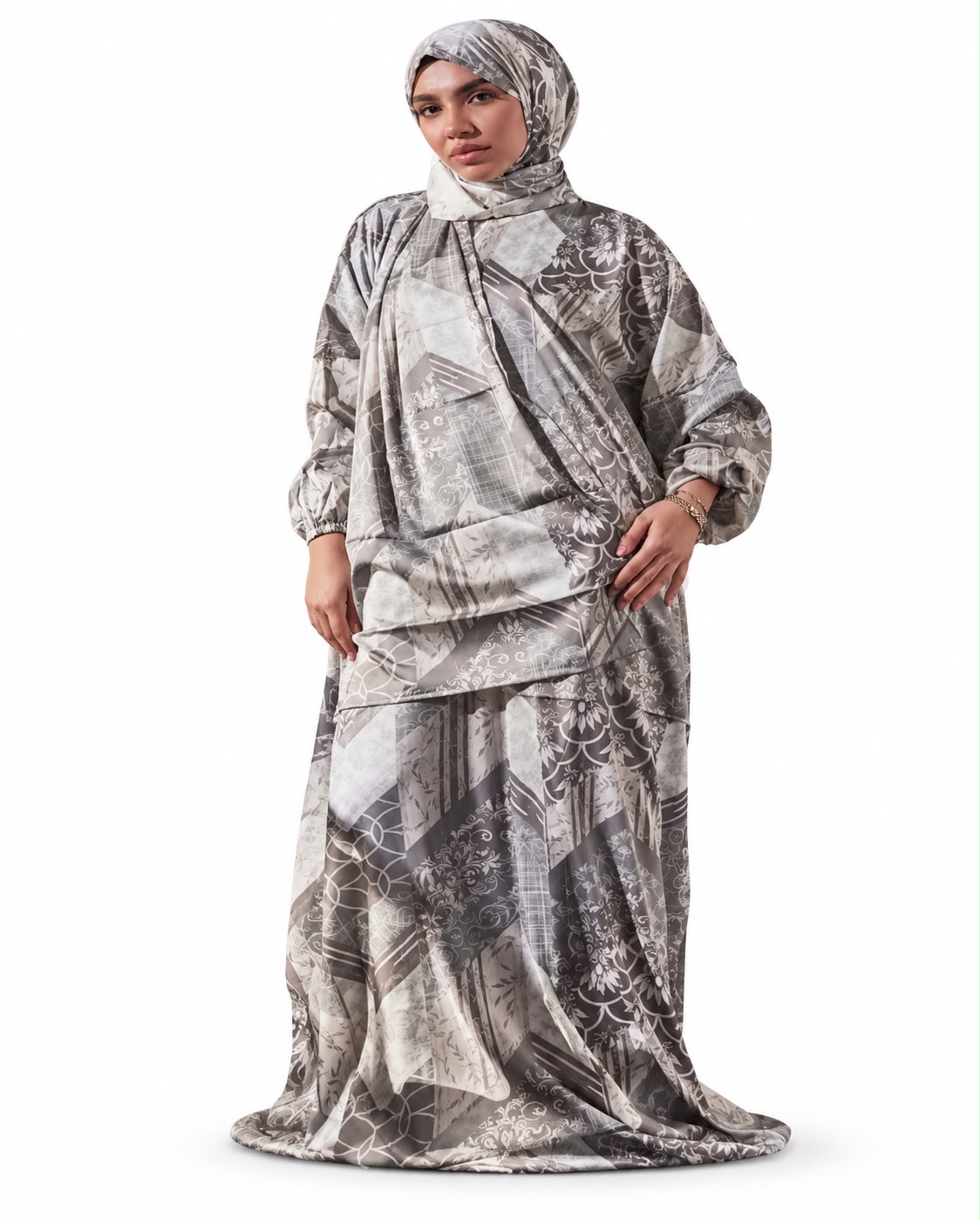 GREY MOSAIC SATIN ISDAL