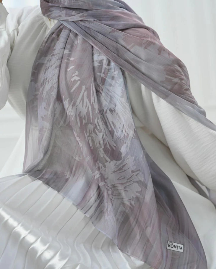 Silver Lavender Dubetta Scarf