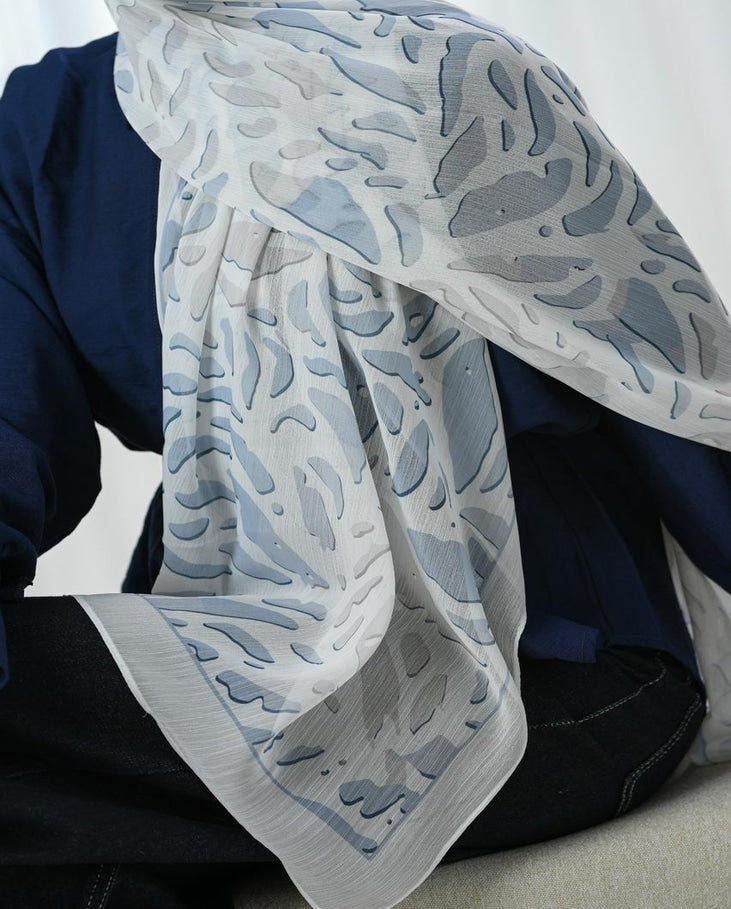 Silver Blue Ice Dubetta Scarf