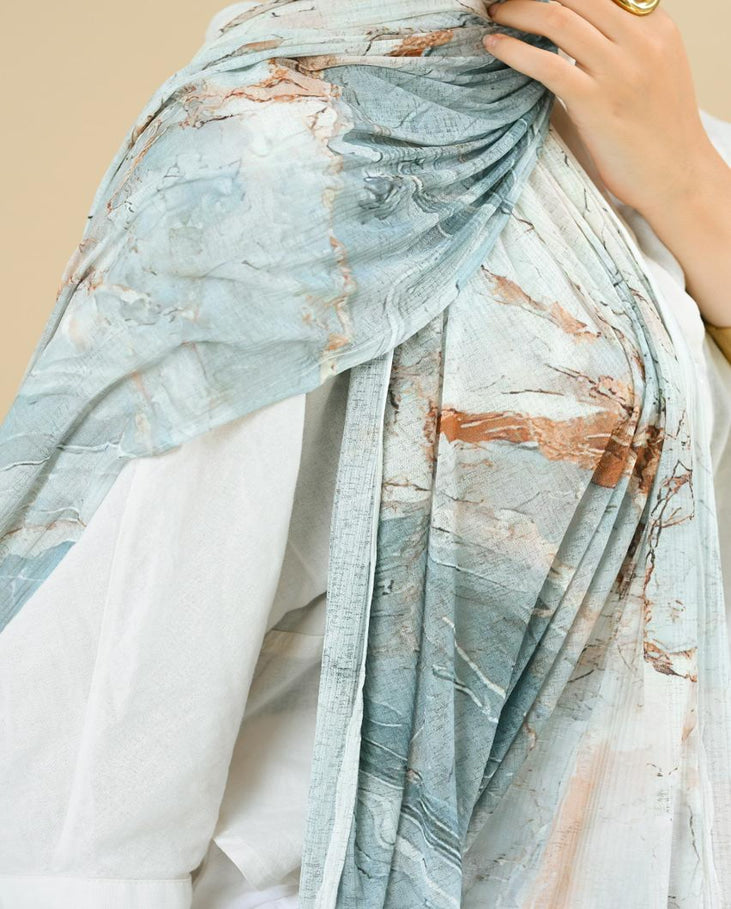 Aqua Marble Kuwaiti Scarf