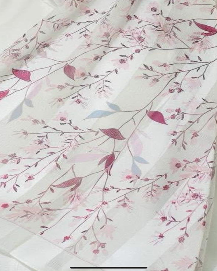 Rose Leaves Dubetta x satin Scarf