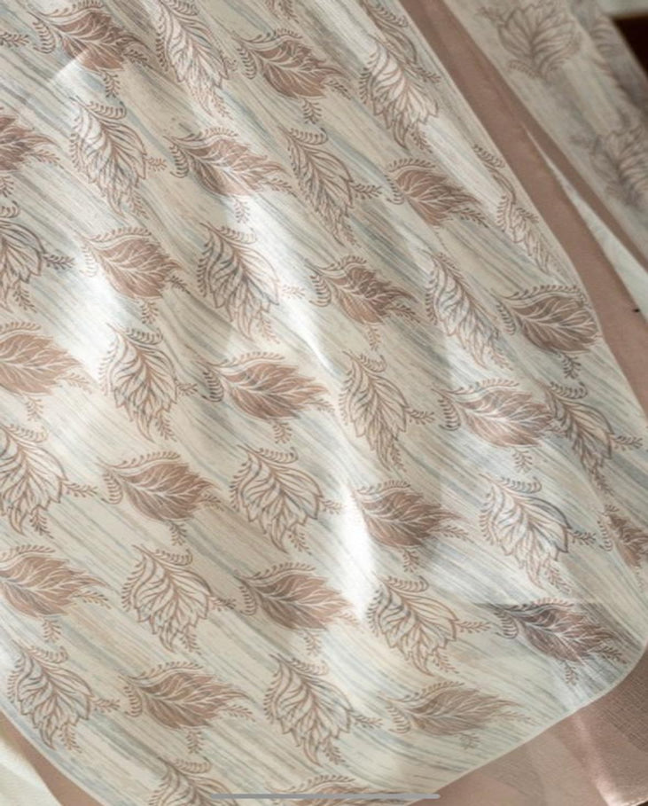 Rose Beige Dubetta x satin Scarf