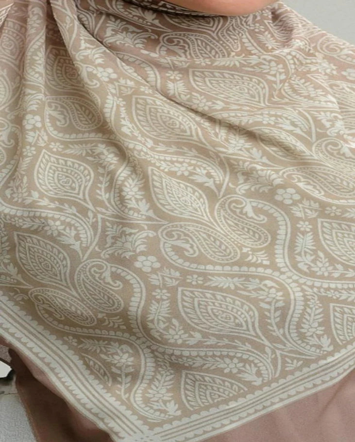 Beige Mocha Khimar Malezy
