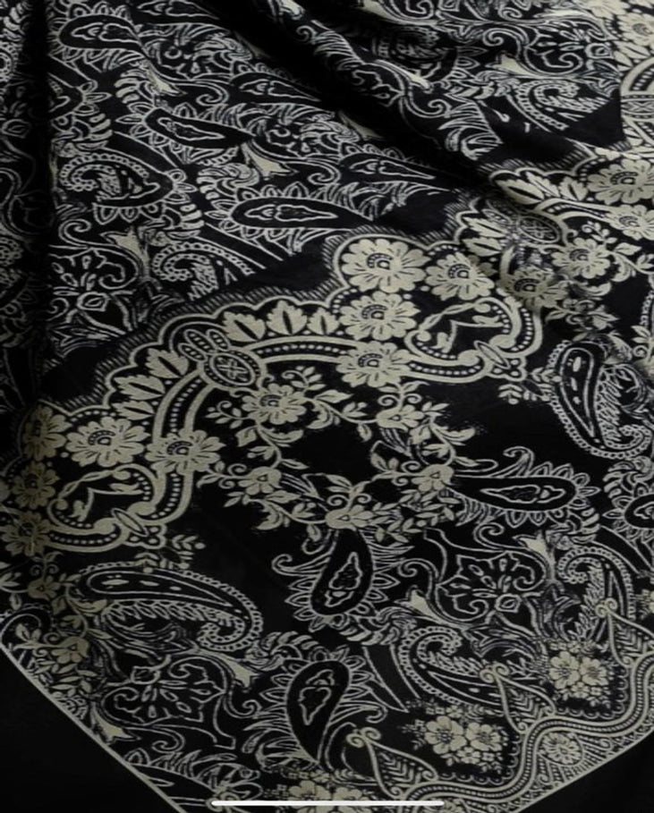 Black Paisley Khimar Malezy
