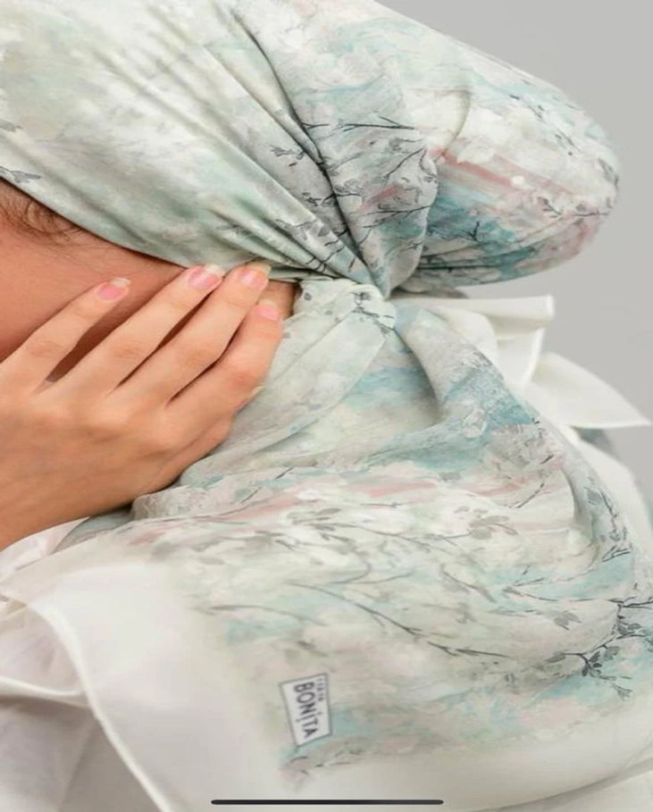 Printed Square Chiffon Scarf