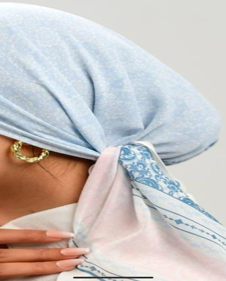 Printed Square Chiffon Scarf