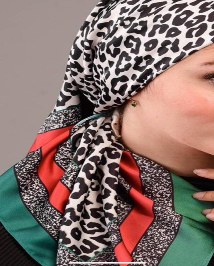 Tiger Satin Square Scarf