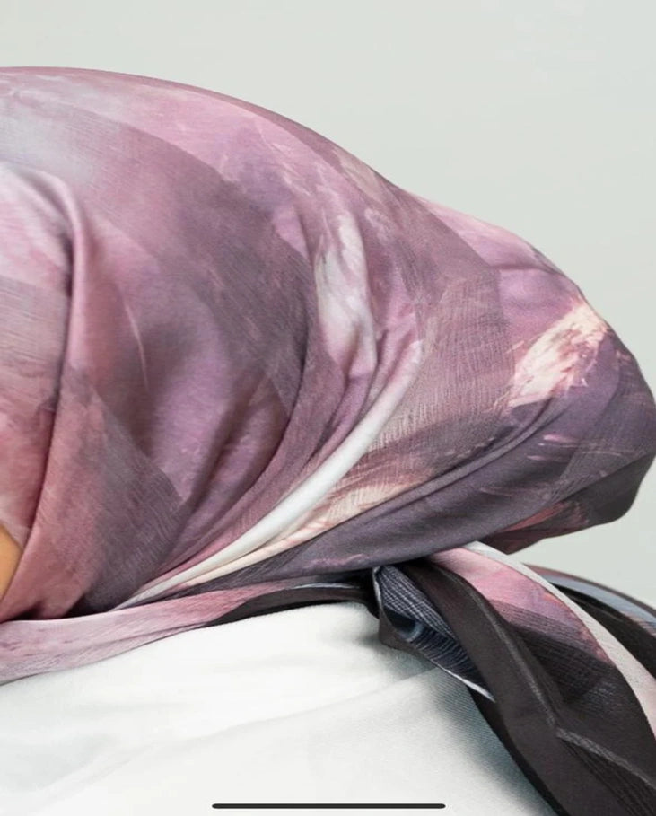 Printed Dubetta x Satin Square Scarf