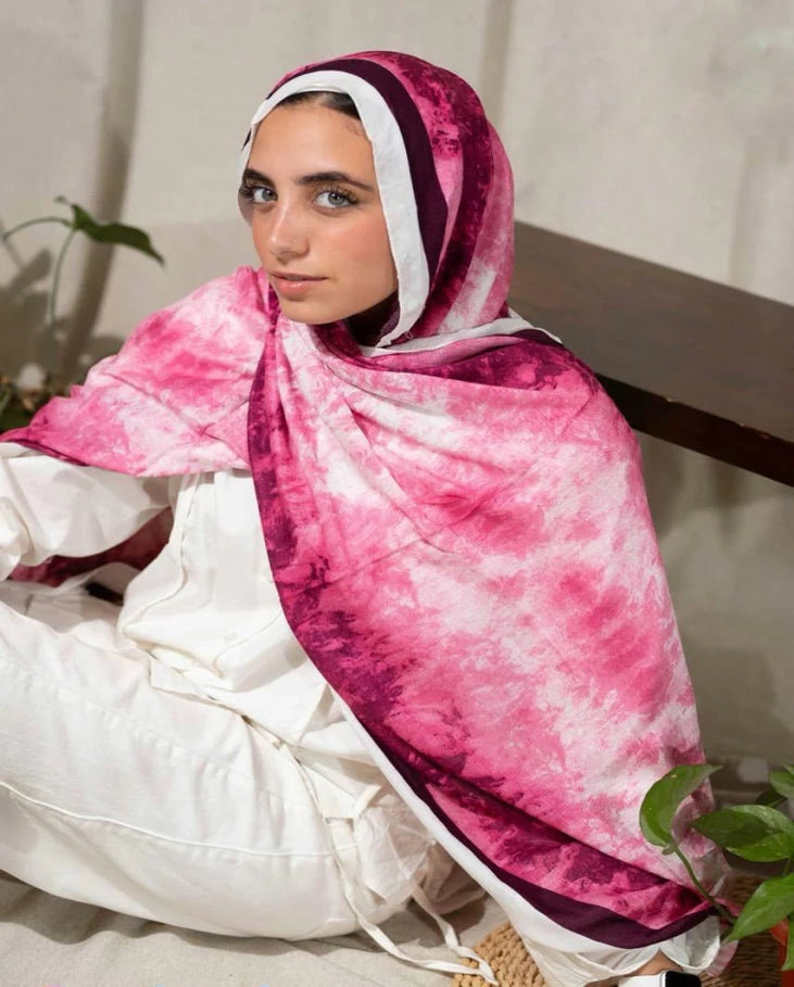 Modal Marble Fuchsia Pink
