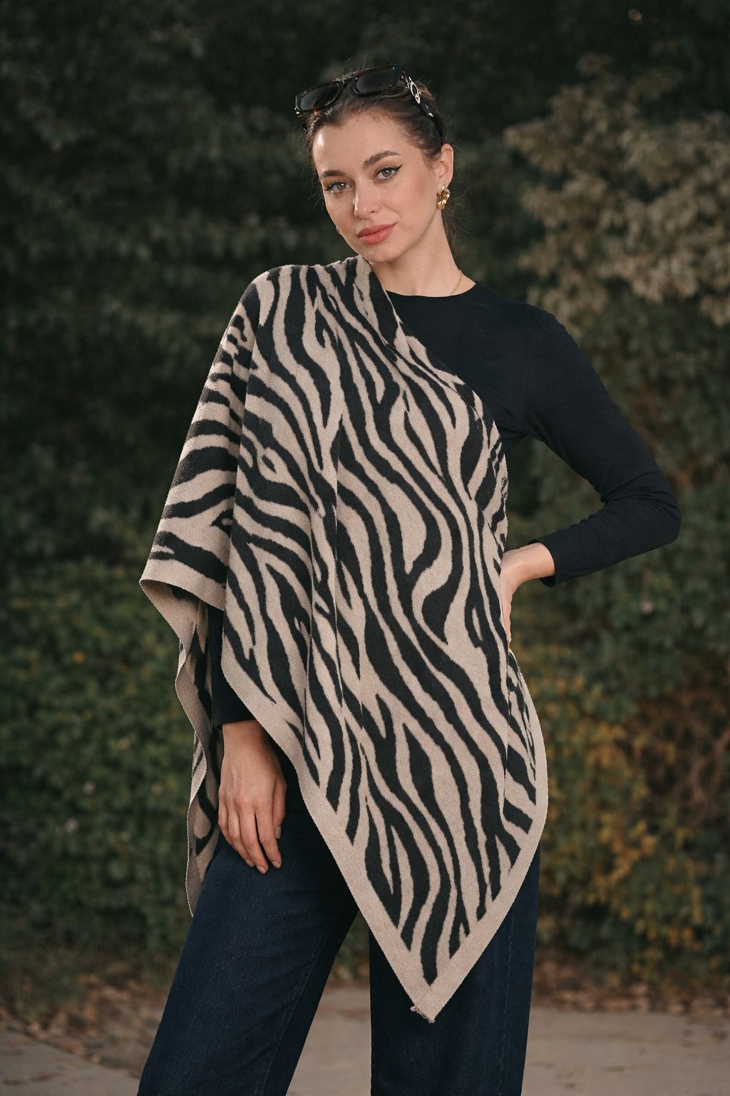Zebra Wave Shawl