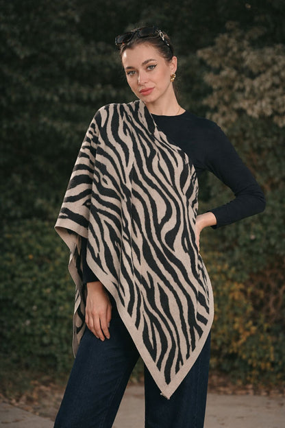 Zebra Wave Shawl
