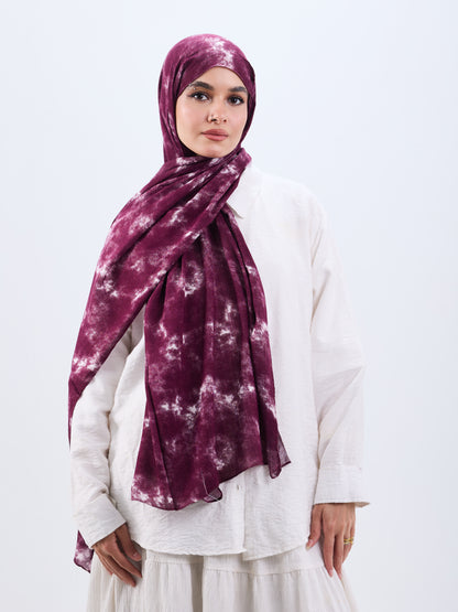 Modal Tie-Dye Burgundy
