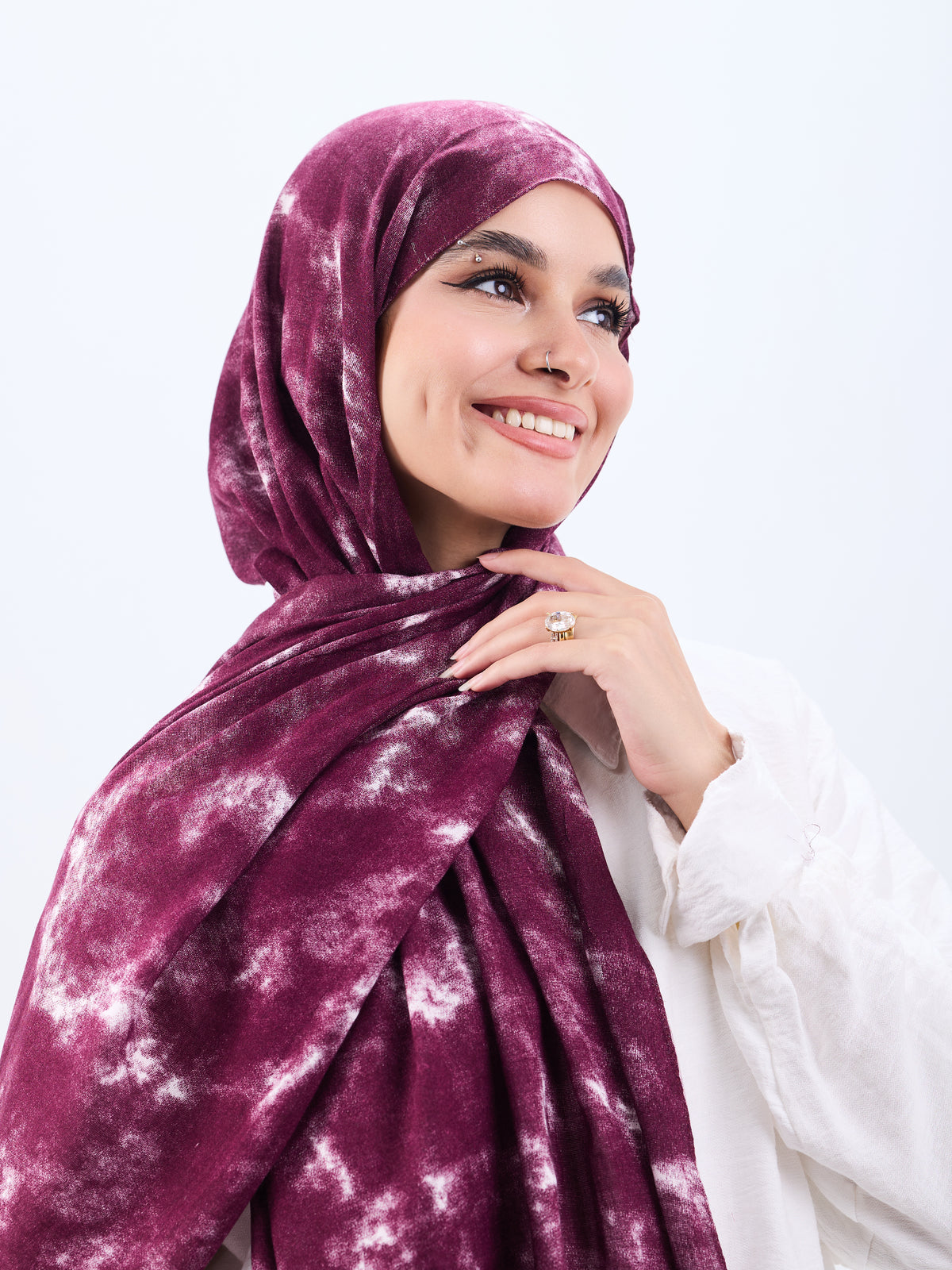 Modal Tie-Dye Burgundy