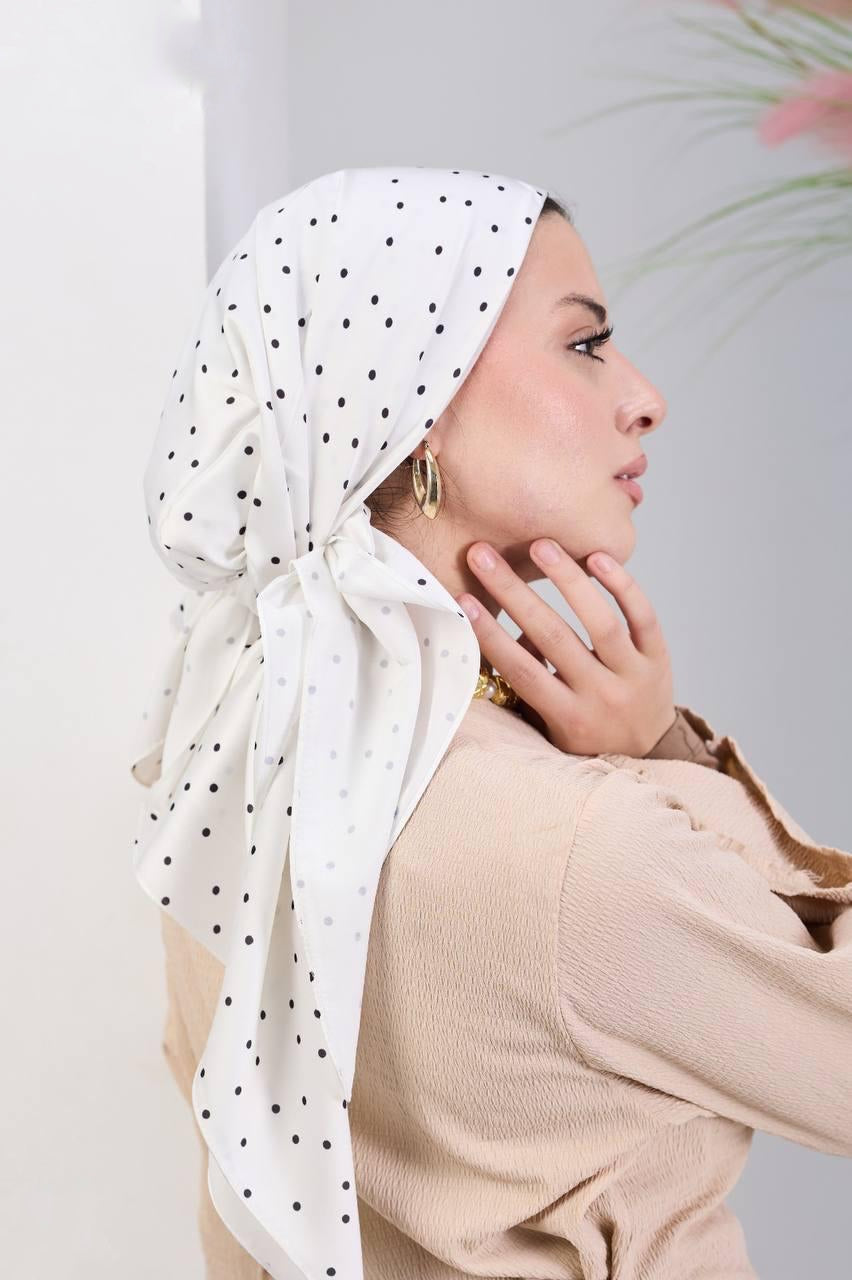 Printed Satin Square Scarf