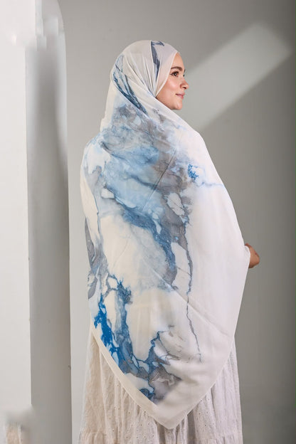 Royal Blue Marble Khimar