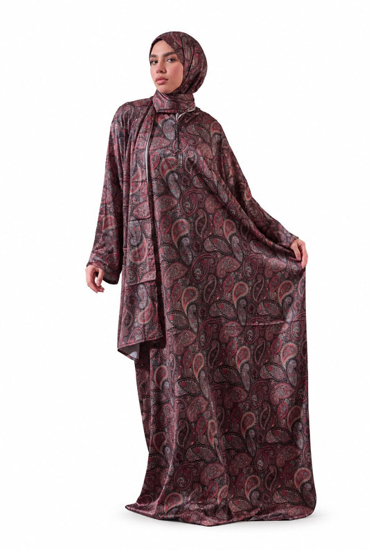 Garnet Paisley Satin Isdal