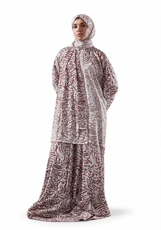 Royal Mocha Script Satin Isdal