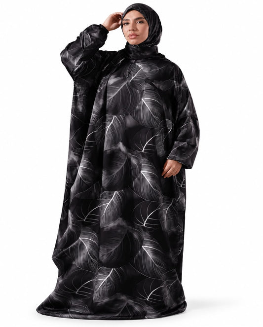 Midnight Foliage Satin Isdal