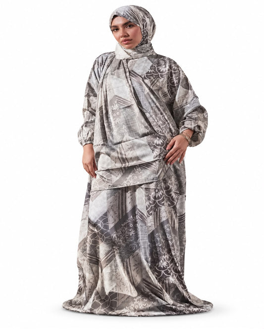 GREY MOSAIC SATIN ISDAL