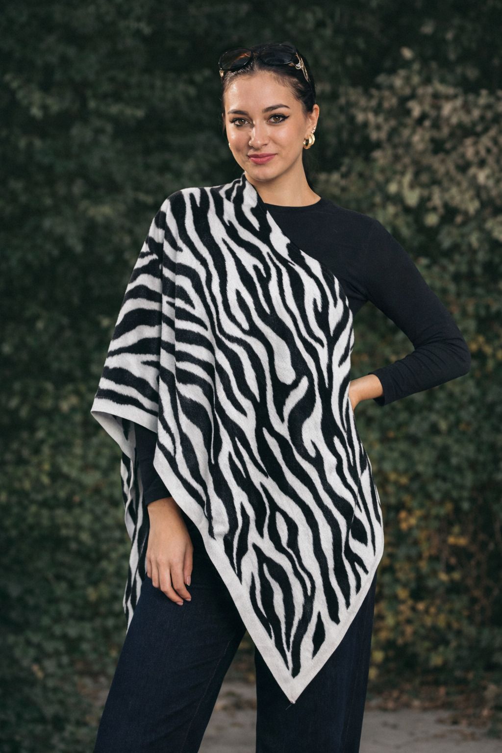 Zebra Wave Shawl