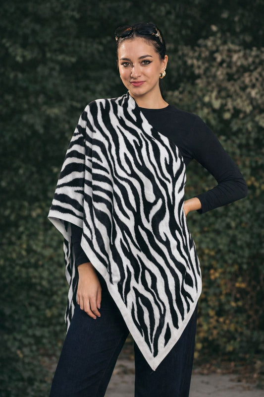 Zebra Wave Shawl