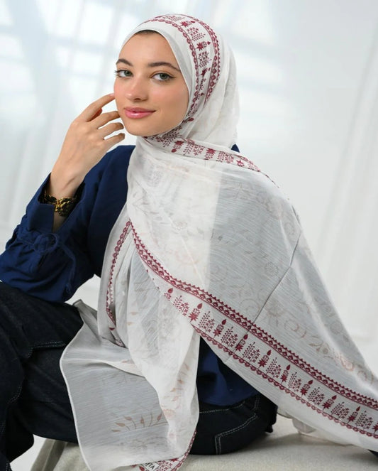 Pearl Red Dubetta Scarf