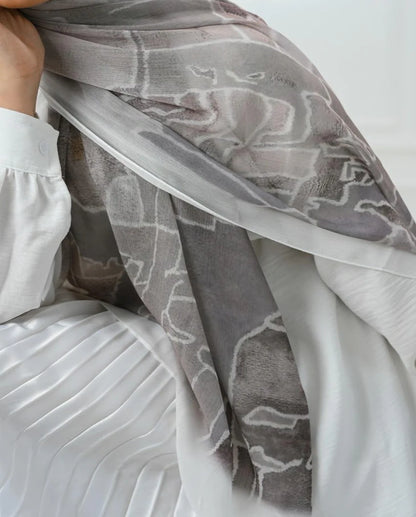 Brown Soft Beige Dubetta Scarf