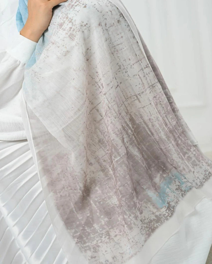 Sky Beige Grandient Dubetta Scarf