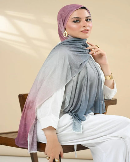 Rose Smoky Grey Kuwaiti Scarf