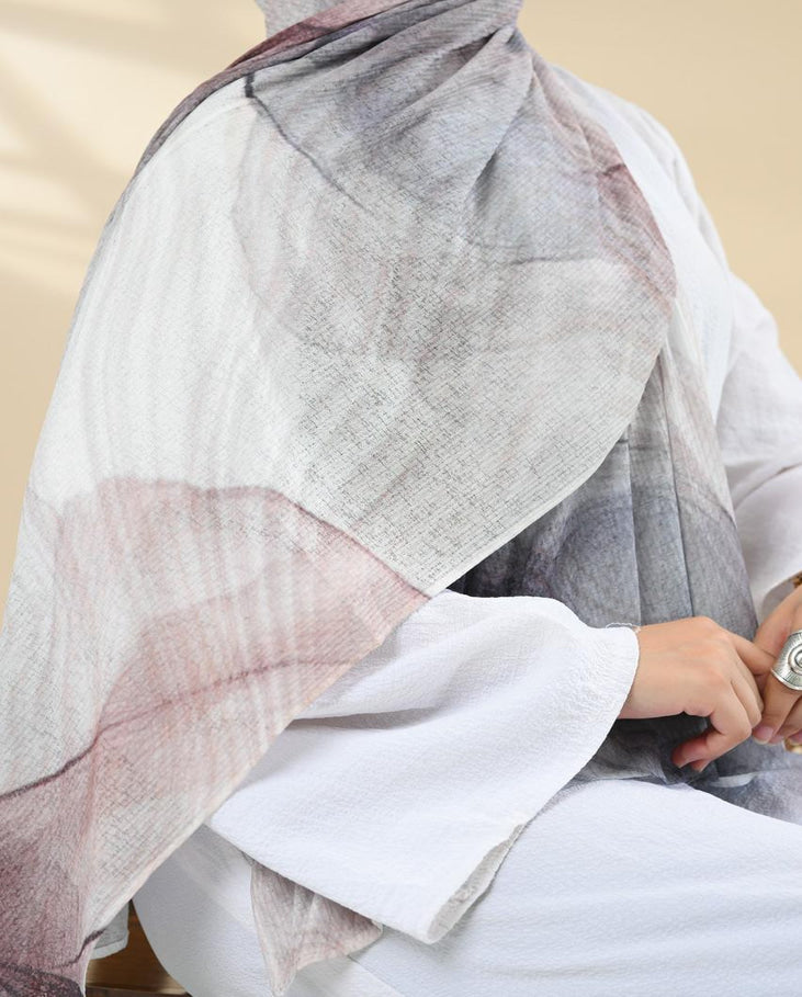 Pearl Mauve Kuwaiti Scarf