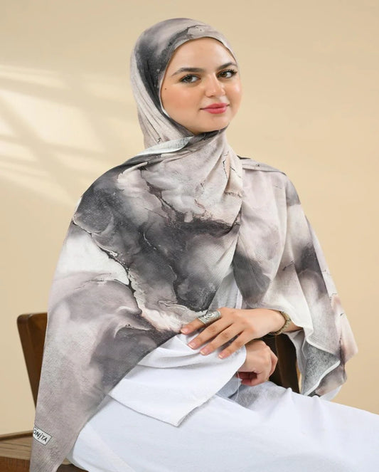Smoky Beige Kuwaiti Scarf