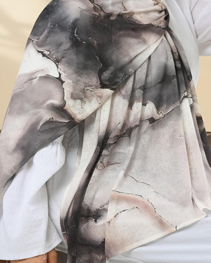 Smoky Beige Kuwaiti Scarf