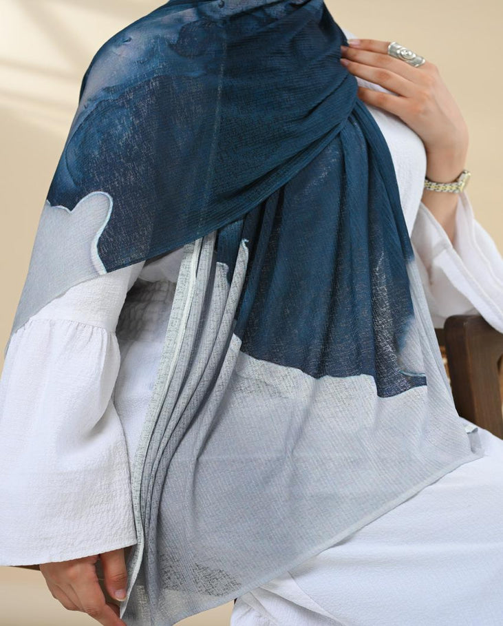 Ocean Grey Kuwaiti Scarf
