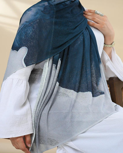 Ocean Grey Kuwaiti Scarf