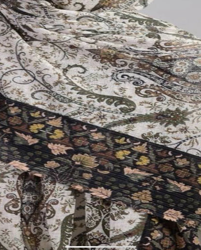 Beigeolive Kuwaiti Scarf