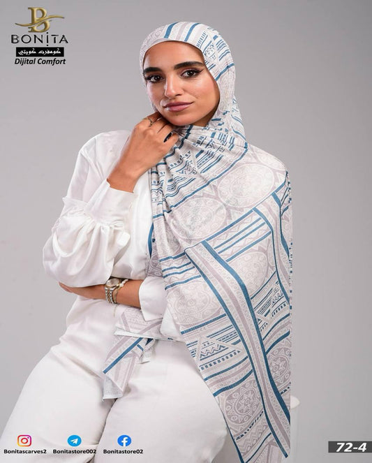 Bluewhite Kuwaiti Scarf