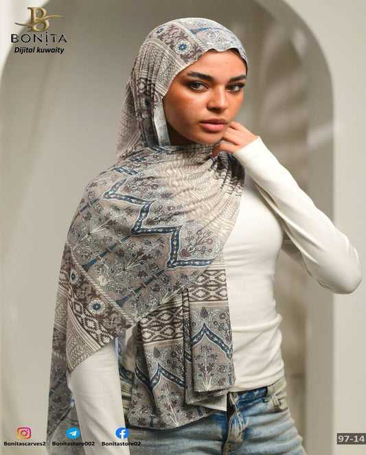 Mistblue Kuwaiti scarf