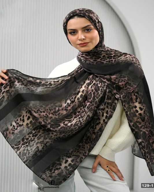 Leopard Night Dubetta X Satin Scarf
