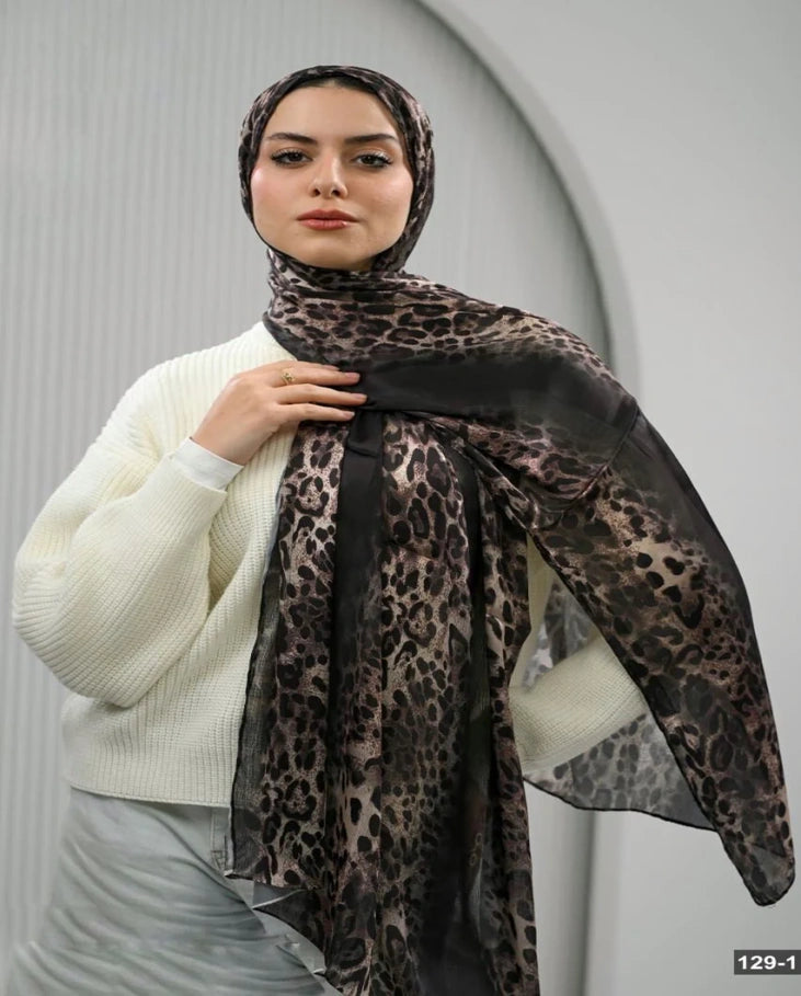 Leopard Night Dubetta X Satin Scarf