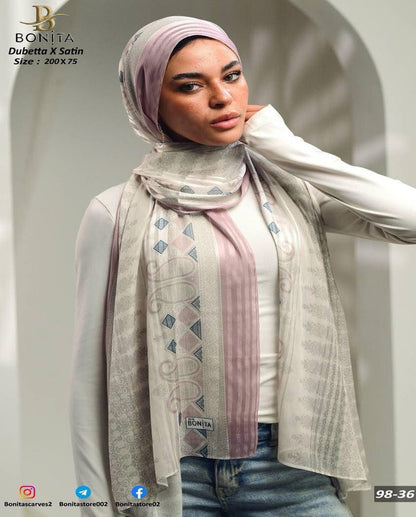 Rosavia Dubetta x satin Scarf