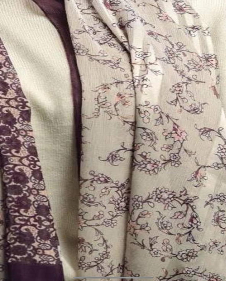 Lilac Garden Dubetta x satin Scarf