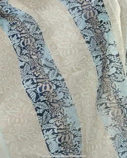Baby Blue Stripes Dubetta x satin Scarf