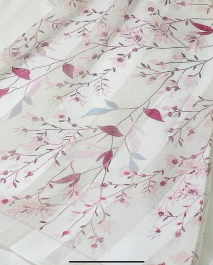 Rose Leaves Dubetta x satin Scarf