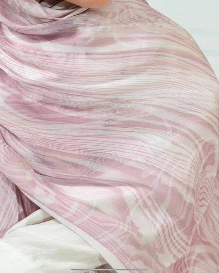 Blush Marble Dubetta x satin Scarf