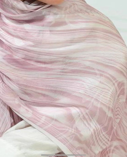 Blush Marble Dubetta x satin Scarf