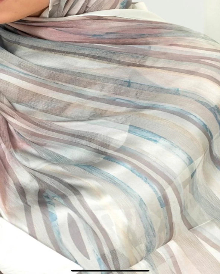 Mocha Blue Dubetta x satin Scarf