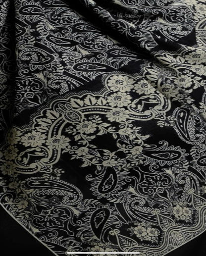 Black Paisley Khimar Malezy