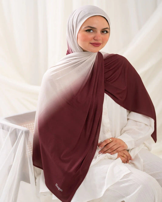 Beige x Maroon Kuwaiti Dedrade