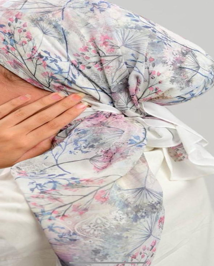 Printed Square Chiffon Scarf