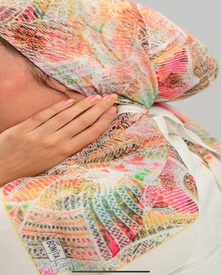Printed Square Chiffon Scarf